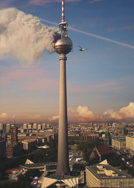 Brennender Fernsehturm