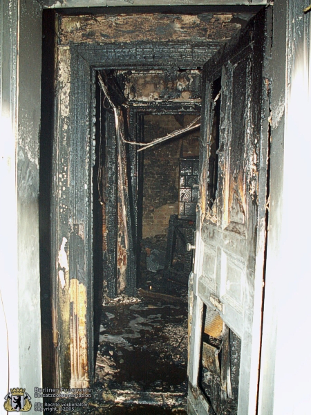 Blick in eine Brandwohnung