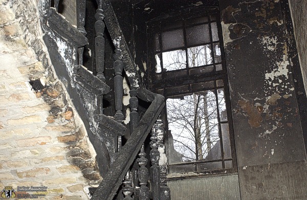 Brandschaden im Treppenhaus