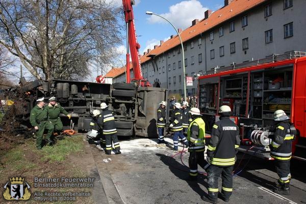 Umgekippter LKW