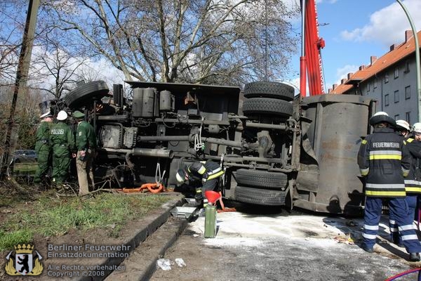 Umgekippter LKW