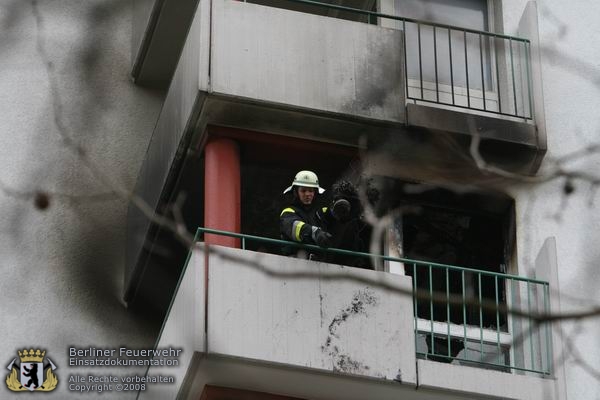 Balkon der Brandwohnung