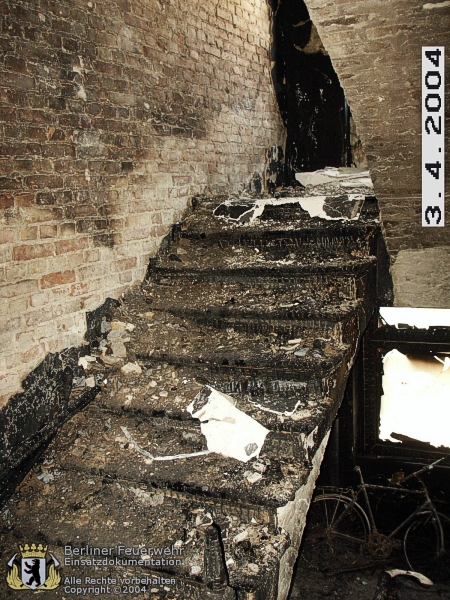 Verbranntes Treppenhaus