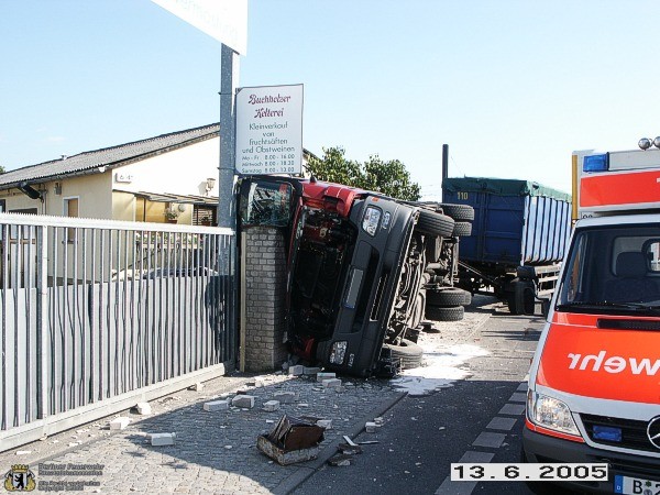 Umgestürzter LKW