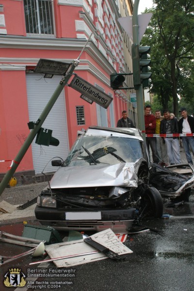 Das Unfallfahrzeug