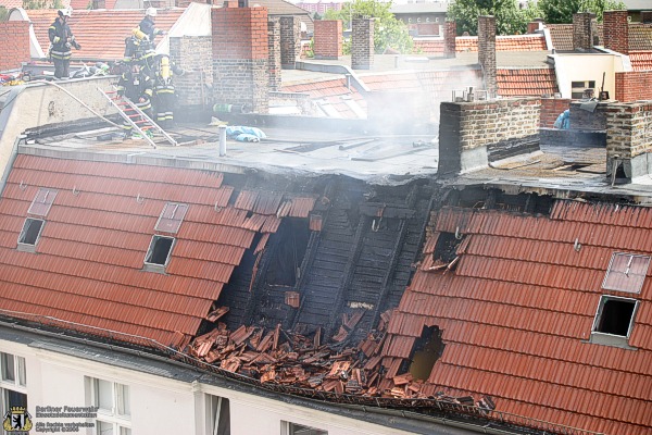 Brandschaden am Dach