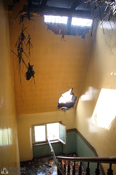 Brandschaden im Treppenhaus