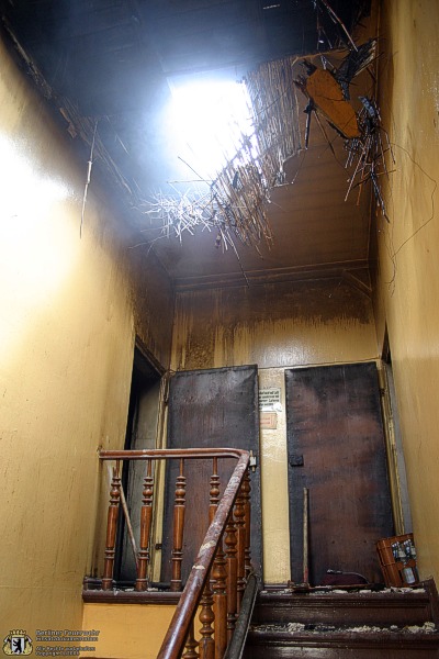 Brandschaden im Treppenhaus