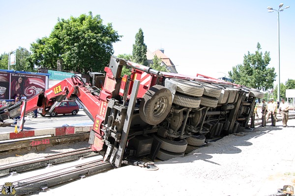 Umgestürzter LKW