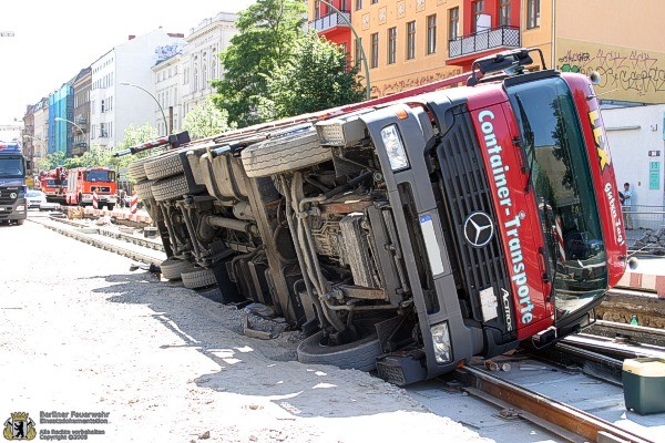 Umgestürzter LKW