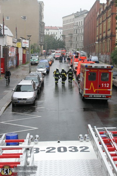 Einsatzfahrzeuge in der Saarbrücker Straße