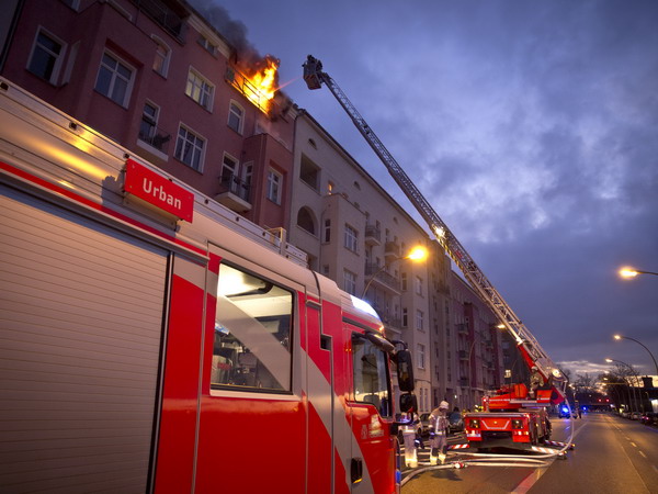 Drehleiter im Einsatz