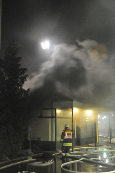 Rauchentwicklung beim Hochhausbrand