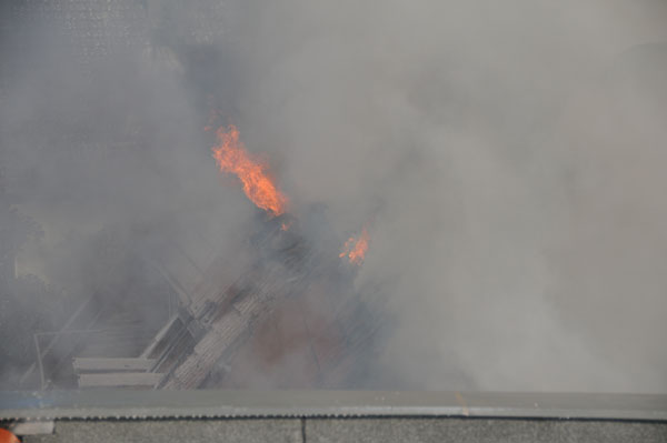 Brennender Dachstuhl