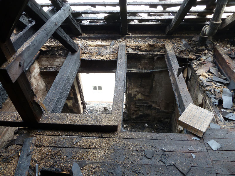 Aufgenommener Fußboden