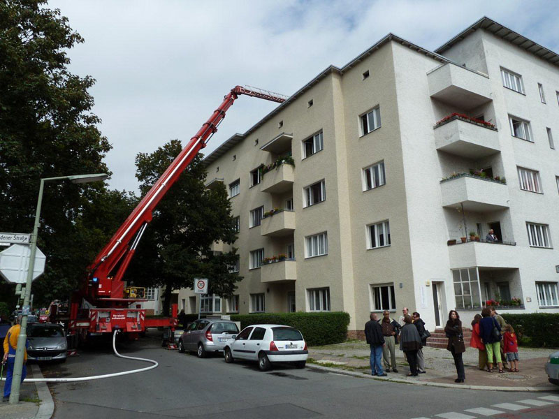 Teleskopmast im Einsatz
