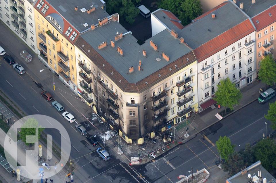 Einsatzstelle aus der Luft