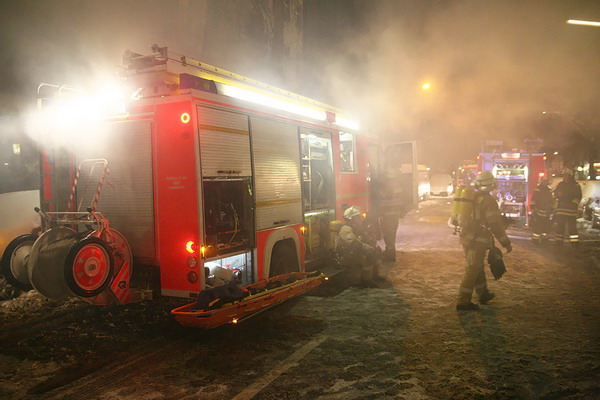 Einsatzkräfte an der Einsatzstelle