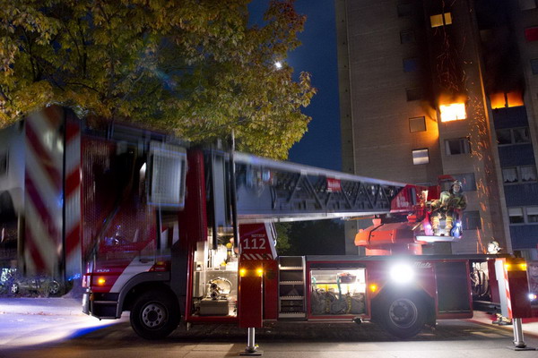 Drehleiter im Einsatz