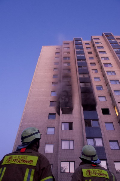 Betroffenes Hochhaus
