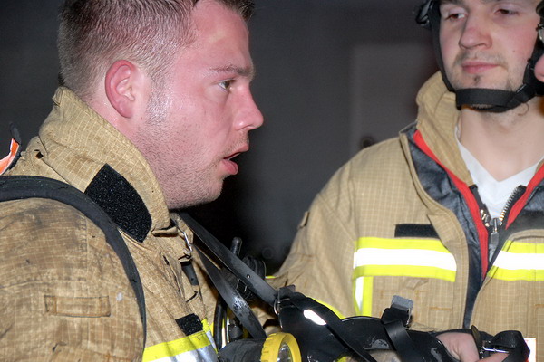 Nach der Brandbekämpfung