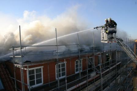 Brennender Dachstuhl