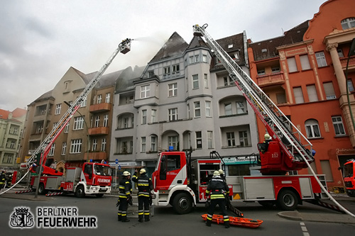 Drehleiter im Einsatz