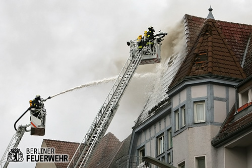 Drehleiter im Einsatz