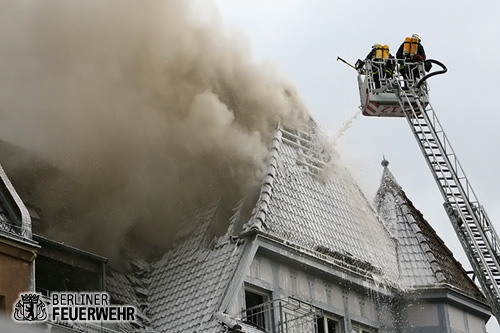 Drehleiter im Einsatz