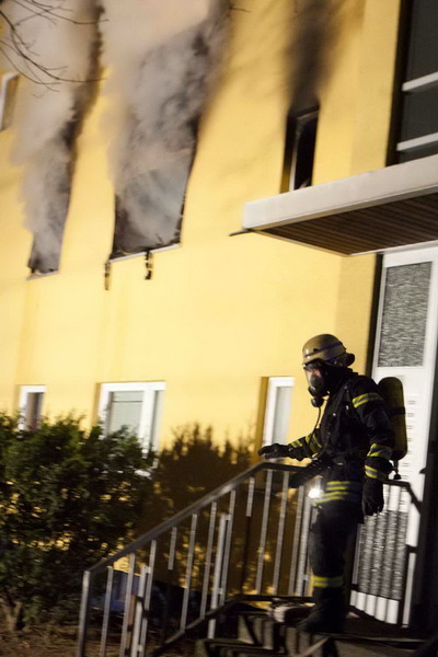 Einsatzkräfte an der Einsatzstelle