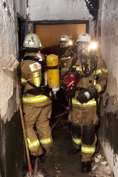 Einsatzkräfte an der Einsatzstelle