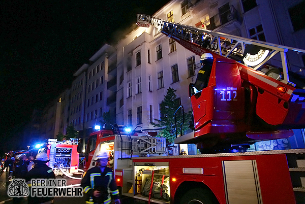 Drehleiter im Einsatz