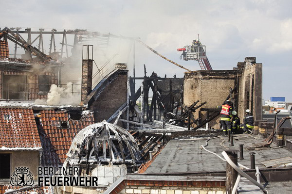 Zerstörter Dachstuhl