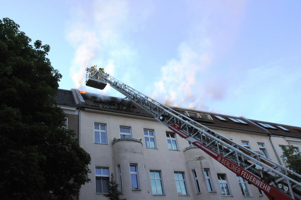 Drehleiter im Einsatz