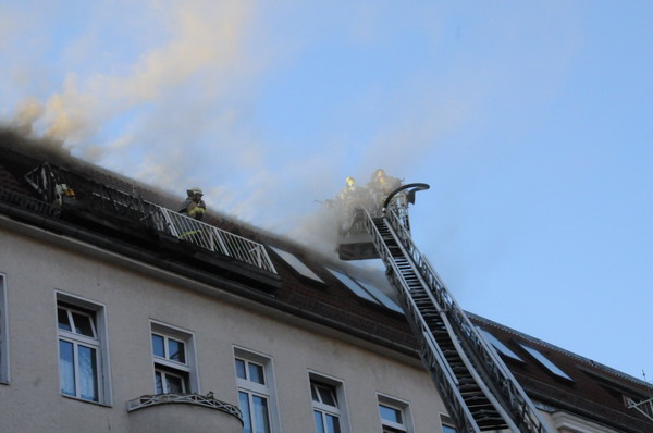 Drehleiter im Einsatz