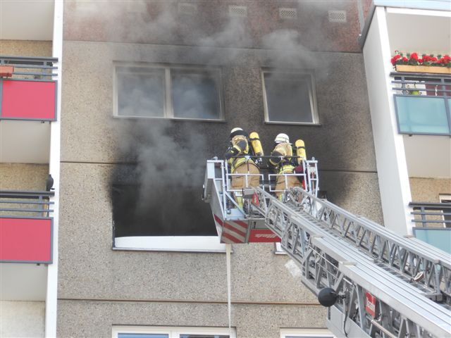 Drehleiter im Einsatz