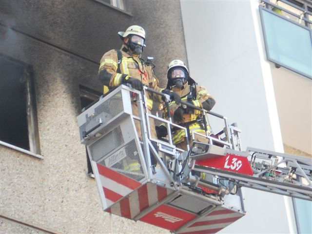 Drehleiter im Einsatz