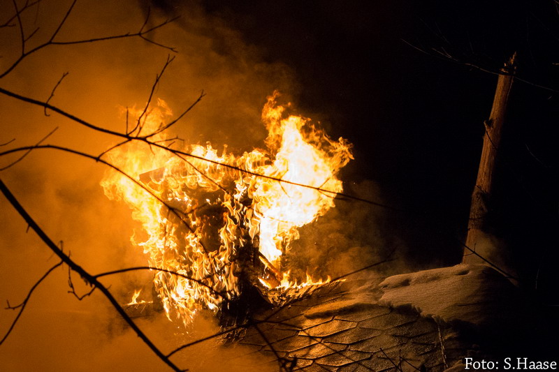 Dach in Flammen