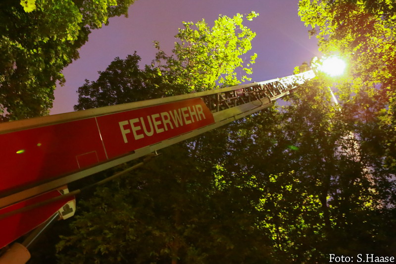 Drehleiter im Einsatz