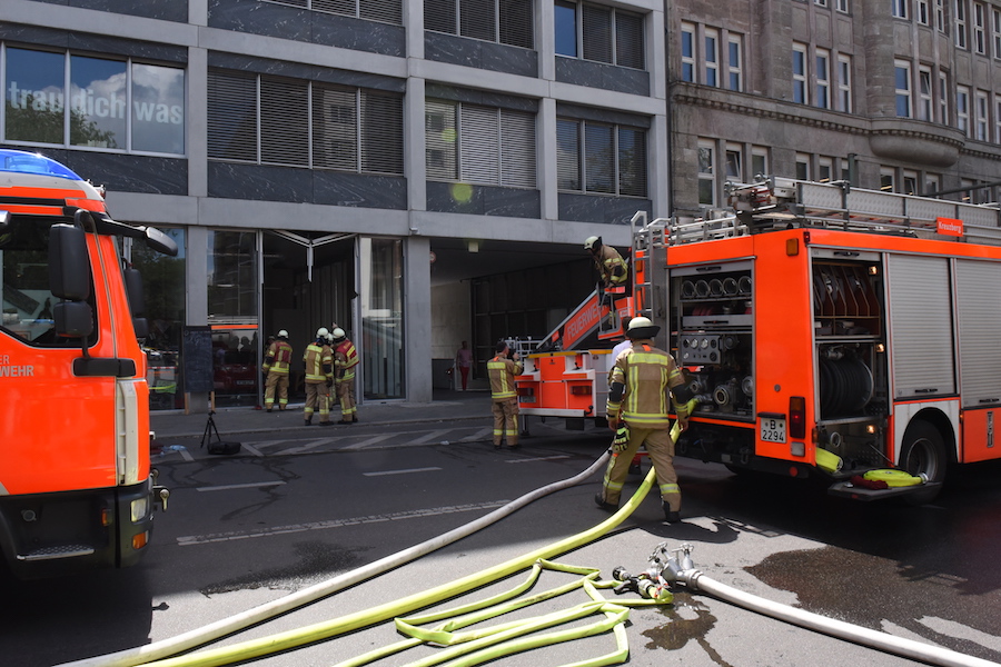 Drehleiter im Einsatz