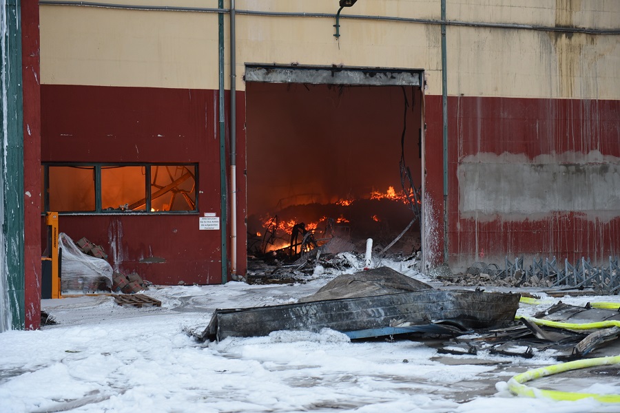 Brandstelle im Gebäude