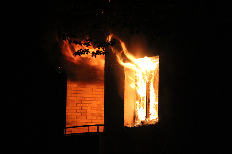 Wohnung im Vollbrand