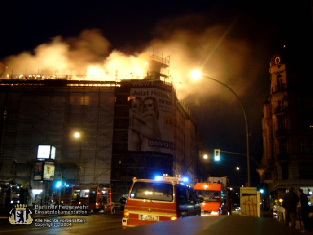 Flammen im Dachstuhl