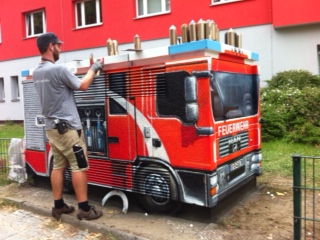 Legales Grafito am Verteilerkasten