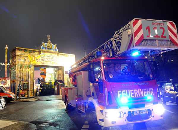 Feuerwehreinsatz auf dem Weihnachtsmarkt