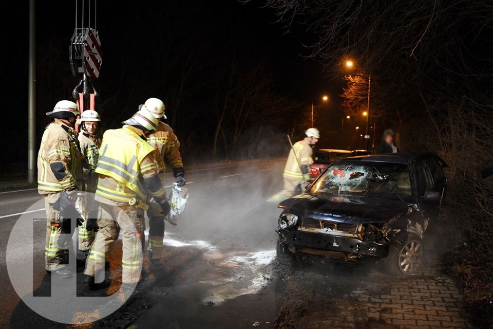 Bergung des Unfallfahrzeuges