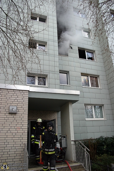 Rauchentwicklung in der Brandwohnung