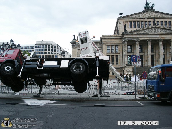 Umgestürzter Teleskopmast