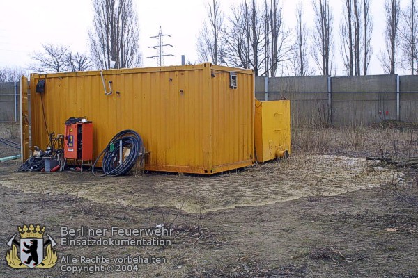 Container und kontaminiertes Erdreich