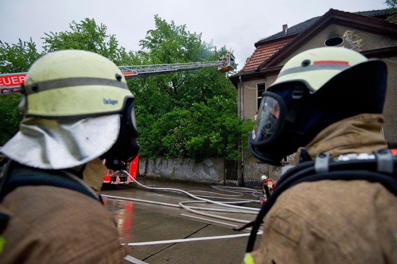 Einsatzkräfte an der Einsatzstelle